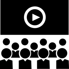 Movie Projection To Class Students Outline Drawing Svg Vector, Free Vectors File